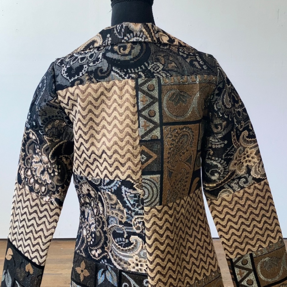 Kyra brown and black, tapestry, multi print blazer - Picture 9 of 12